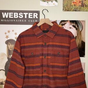 Heavyweight Striped Button Down Shirt/Jacket